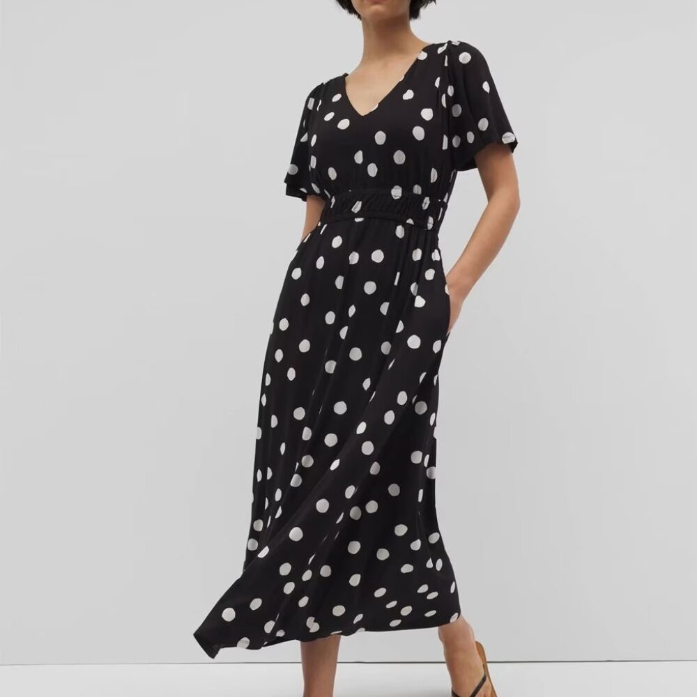 Soma Soft Jersey Oasis Midi Bra Dot Dress Small NWT $110